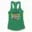 Babyma Belieuv Me Women's Racerback Tank in Solid Kelly Green Color